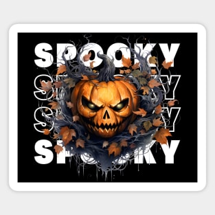 Watercolor Spooky Fall Pumpkin Splash Magnet